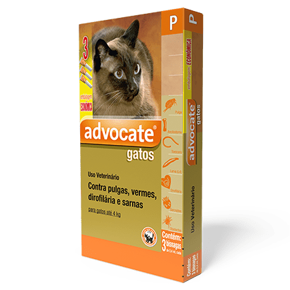 Advocate Pipeta - Gatos até 4kg (conjuntos de 3 pipetas) - PetDoctors - Loja Online