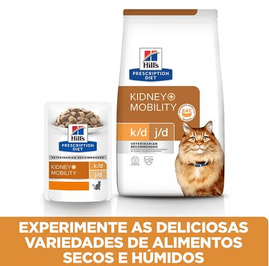 Hill's Prescription Diet k/d + Mobility com frango Ração para Gatos 1,5 Kg - PetDoctors - Loja Online