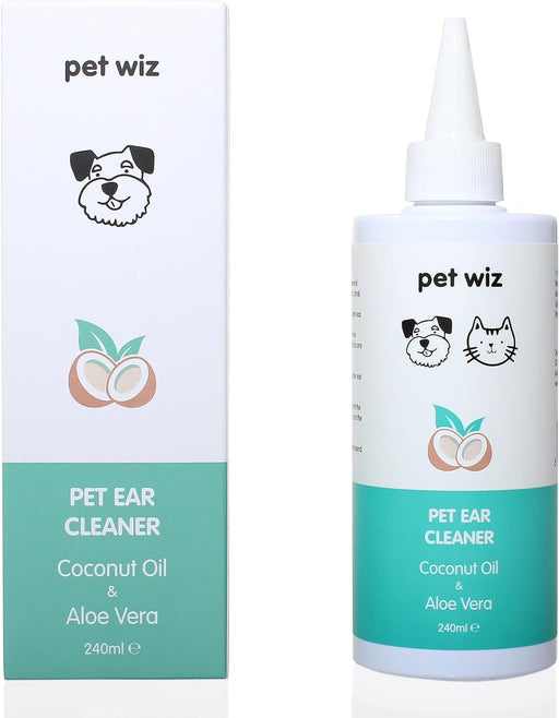 Limpador de orelhas para cães e gatos, óleo de côco e aloé vera (240 ml) - PetDoctors - Loja Online