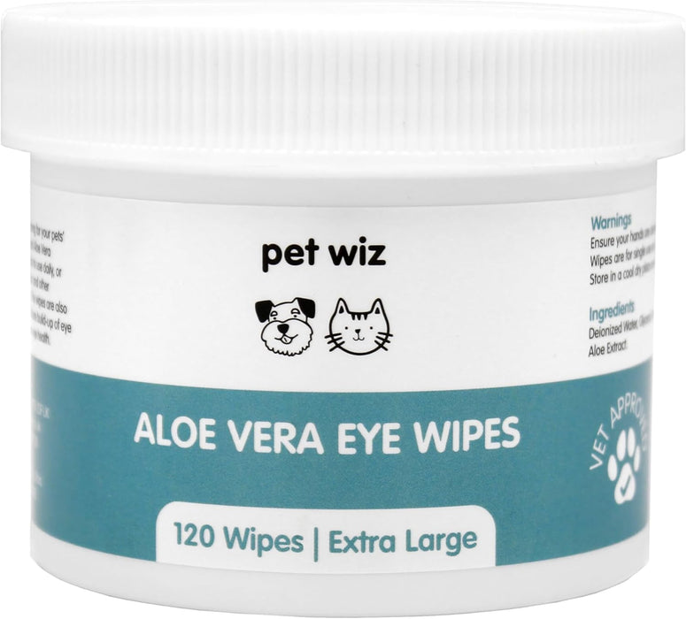 Toalhetes de olhos com aloé vera para limpar cães e gatos, extra grandes - PetDoctors - Loja Online