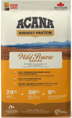 Acana Highest Protein Dog Wild Prairie | 2 kg | 6 kg | 11,4 kg - PetDoctors - Loja Online