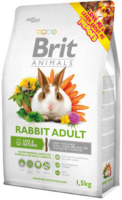 Brit Animals Rabbit Adult - Para Coelhos Adultos - PetDoctors - Loja Online