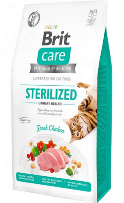 Brit Care Cat Grain Free Sterilized Urinary Health | Chicken & Peas | Ração para Gatos Adultos Esterilizados - PetDoctors - Loja Online