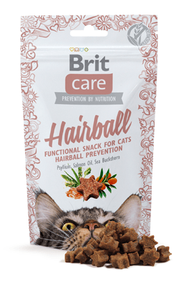 Brit Care Cat Snack Hairball | 50 gramas | Snack para Gatos Prevenção Bolas de Pelo - PetDoctors - Loja Online