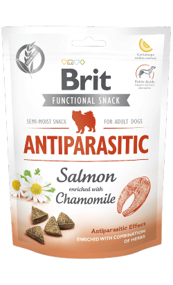 Brit Care Dog Functional Snack Antiparasitic Salmon | 150 g - Biscoitos Anti-parasitas para Cães - PetDoctors - Loja Online