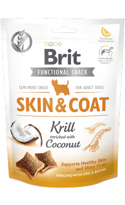 Brit Care Dog Functional Snack Skin&Coat Krill | 150 gramas - PetDoctors - Loja Online