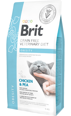 Brit Veterinary Diet Cat Obesity Grain-Free Chicken & Pea Controle de Peso, Para Gatos - PetDoctors - Loja Online