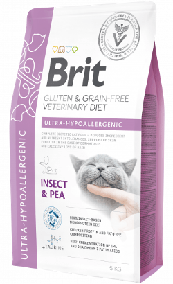 Brit Veterinary Diet Cat Ultra-Hypoallergenic Gluten & Grain-Free | Insect & Pea - Hipoalergénico, Para Gatos - PetDoctors - Loja Online
