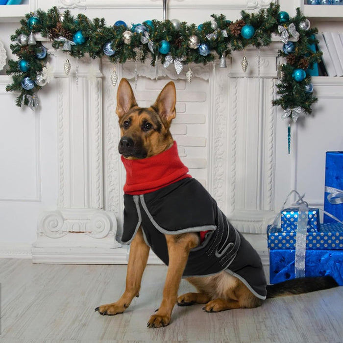 Casaco para cães, casaco impermeável de outono/inverno, com tiras refletoras, cintura ajustável, quente e confortável - PetDoctors - Loja Online