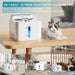 Fonte de água com sensor de movimento, para gatos e cães, 3,2 litros, bateria recarregável de 2600 mAh, bomba e filtro silenciosos (branca ou azul) - PetDoctors - Loja Online