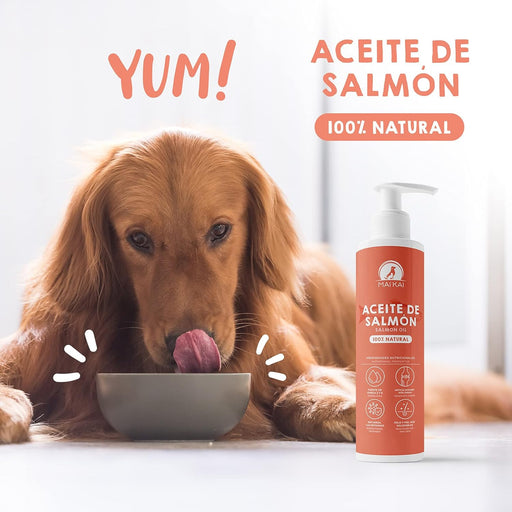 Óleo de salmão para cães e gatos - anti-inflamatório, ômega 3 e 6, pele saudável e pelo brilhante, vitaminas e cálcio, 100% natural - PetDoctors - Loja Online