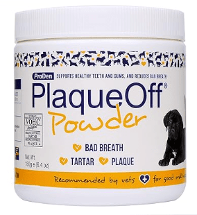 ProDen PlaqueOff Pó 60 gramas | Para cães e gatos pequenos | Mau hálito, placa, tártaro - PetDoctors - Loja Online