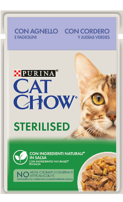 PURINA Cat Chow Adult Sterilized Lamb | Wet (Saqueta) | 26 Saquetas de 85 gramas - PetDoctors - Loja Online
