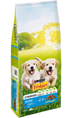 PURINA Friskies Cão Junior | Frango, Leite e Verduras | 1,5 kg | 3 kg | 18 kg - PetDoctors - Loja Online