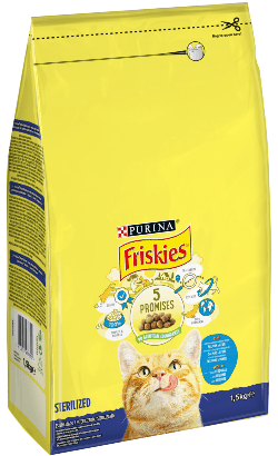 PURINA Friskies Gato Esterilizados | Salmão e Legumes | 1,5 kg - PetDoctors - Loja Online