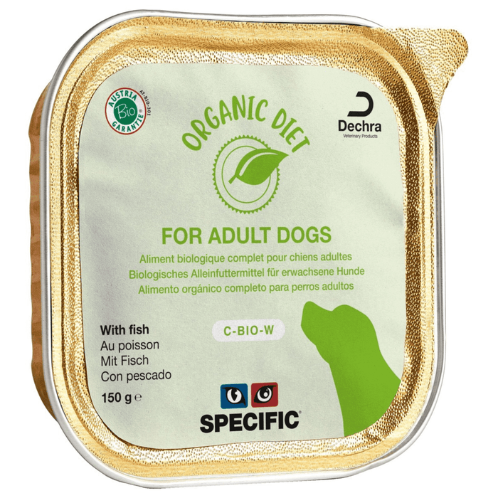 SPECIFIC C-BIO-W ADULT DOG - ORGANIC FISH - 5 Embalagens de 150 gramas cada - PetDoctors - Loja Online