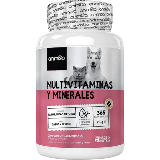 18 Multivitaminas e Minerais para Cães e Gatos, 365 comprimidos, vitamina A, B, C, D, ferro, cálcio, zinco - suporte imunitário - PetDoctors - Loja Online