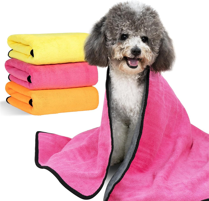 3 toalhas de secagem para cães, toalhas de banho super absorventes, toalhas de banho de secagem rápida para cachorros e gatos - PetDoctors - Loja Online