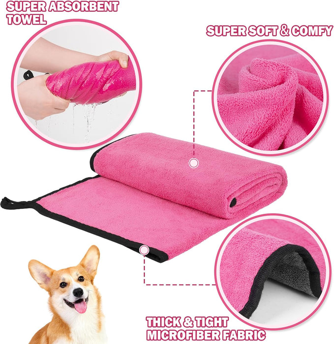 3 toalhas de secagem para cães, toalhas de banho super absorventes, toalhas de banho de secagem rápida para cachorros e gatos - PetDoctors - Loja Online