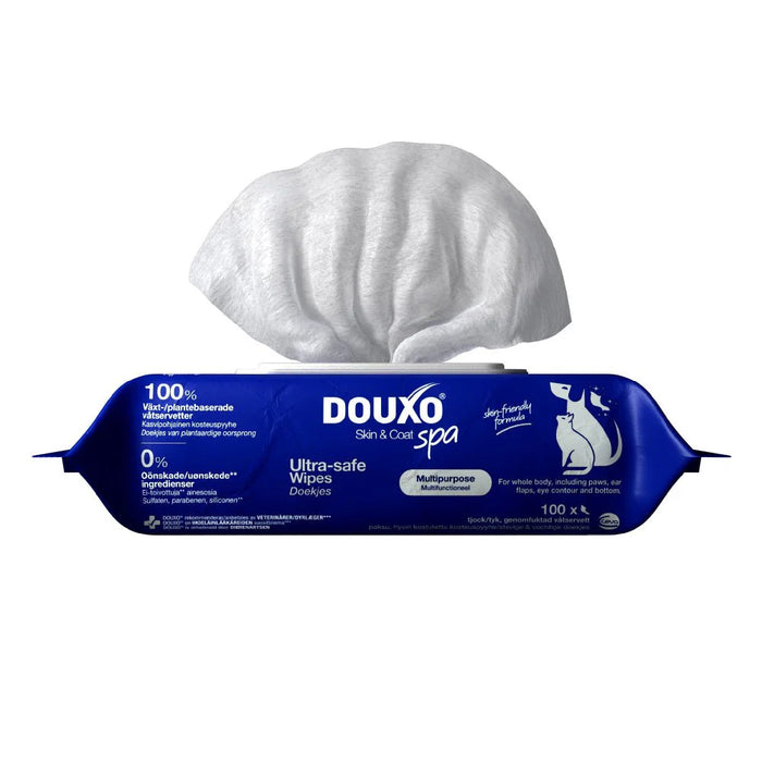 DOUXO SPA - Toalhitas cão e gato (embalagem de 100 toalhitas)