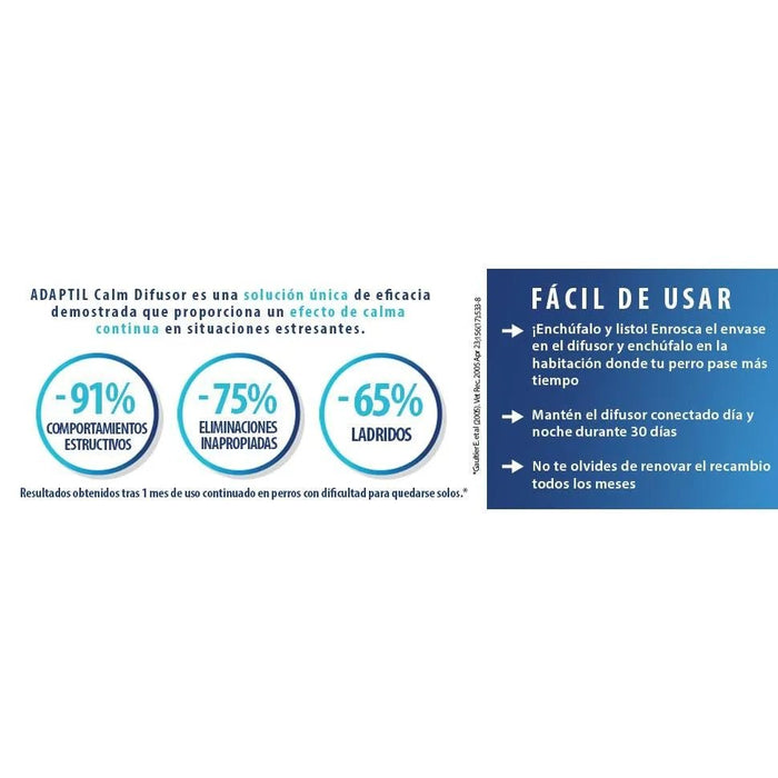ADAPTIL Calm, anti - stress para cães (medos, ruídos fortes), apenas para casa - recarga 48 ml - PetDoctors - Loja Online