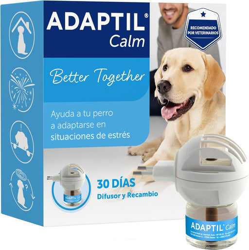 ADAPTIL Calm - anti - stress para cães (medos, ruídos fortes) - uso só em casa - Difusor + Recarga 48 ml - PetDoctors - Loja Online