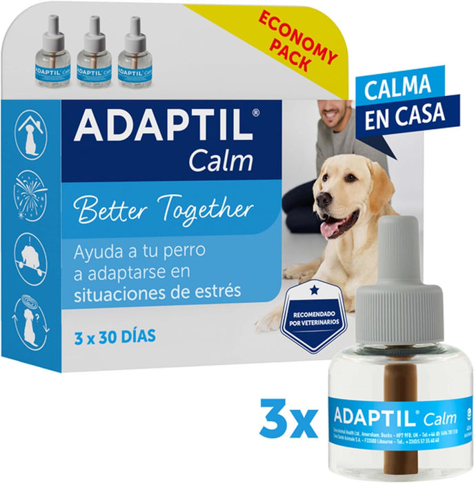 ADAPTIL Calm - Pack Poupança 3 peças de reposição 90 dias - anti - stress para cães - PetDoctors - Loja Online