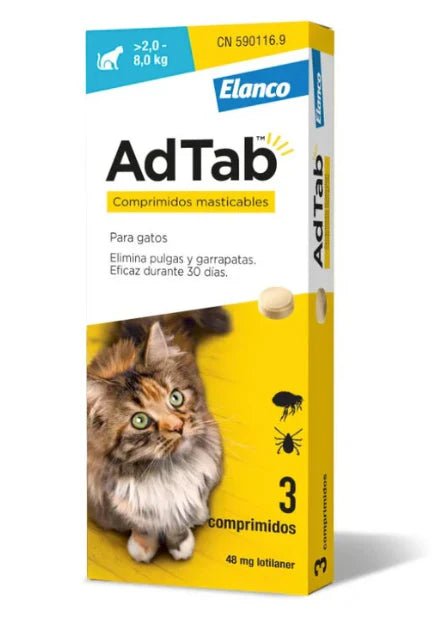 AdTab Gato - caixa com 3 comprimidos - PetDoctors - Loja Online