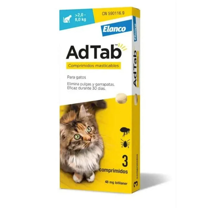 AdTab Gato - caixa com 3 comprimidos - PetDoctors - Loja Online