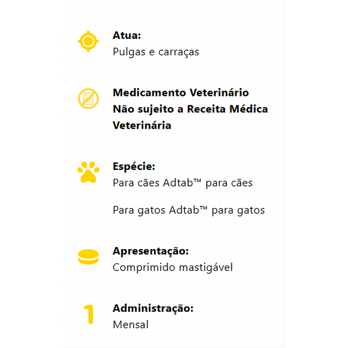 AdTab Gato - caixa com 3 comprimidos - PetDoctors - Loja Online