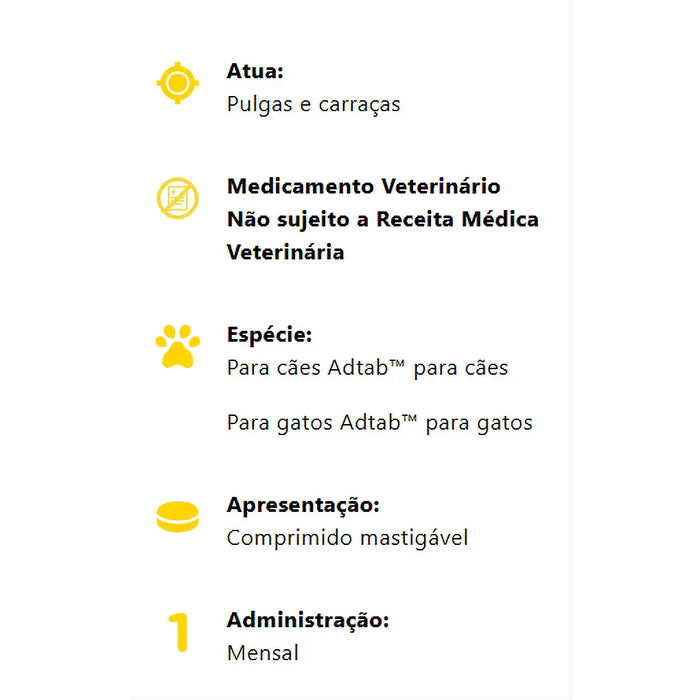 AdTab Gato - caixa com 3 comprimidos - PetDoctors - Loja Online