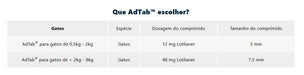 AdTab Gato Comprimido Antiparasitário | Pulgas e Carraças 90 Dias Proteção - Caixa com 3 comprimidos - PetDoctors - Loja Online