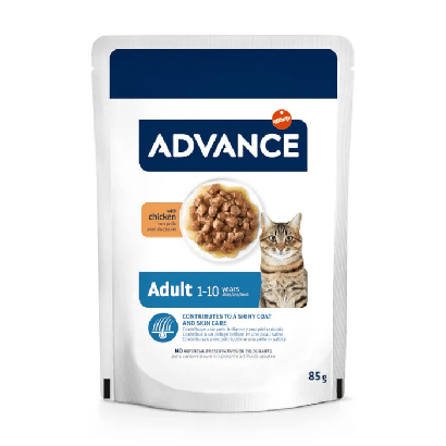 Advance Cat Adult Chicken | Wet (Saqueta) | Caixa 12 Saquetas 85 gr = 1,02 Kg - PetDoctors - Loja Online