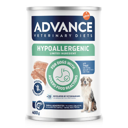 Advance Vet Dog Hypoallergenic Trout | Wet (Lata) | 400 g - PetDoctors - Loja Online