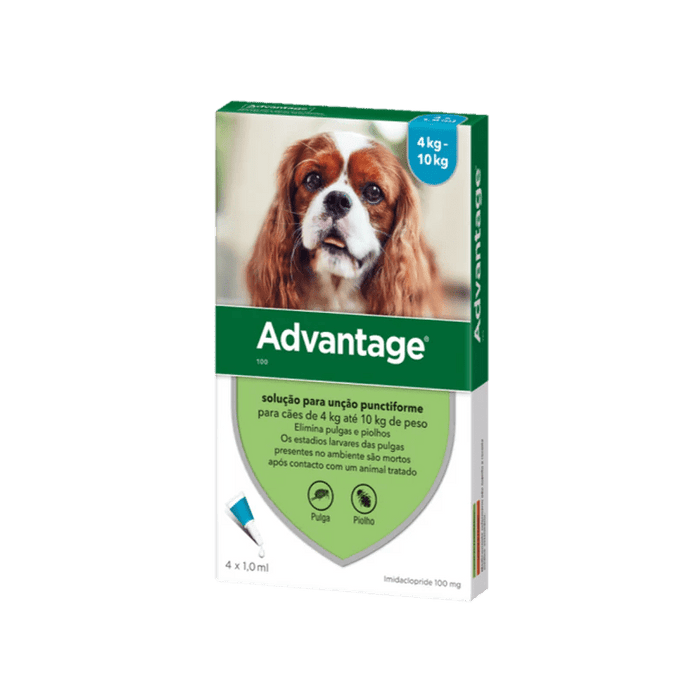 Advantage cão - Caixa com 4 pipetas - PetDoctors - Loja Online