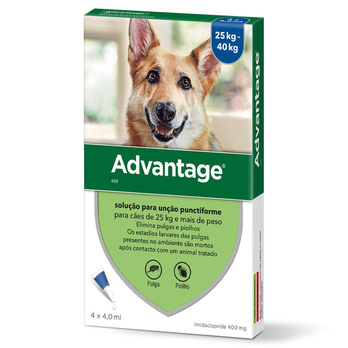 Advantage cão - Caixa com 4 pipetas - PetDoctors - Loja Online