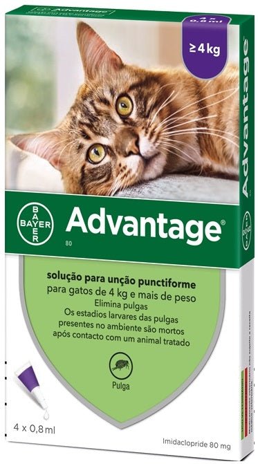 Advantage Gato - Caixa com 4 pipetas - PetDoctors - Loja Online
