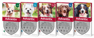 Advantix® - Pipetas Advantix® Desparasitante para cães - Conjunto de 4 Pipetas - PetDoctors - Loja Online