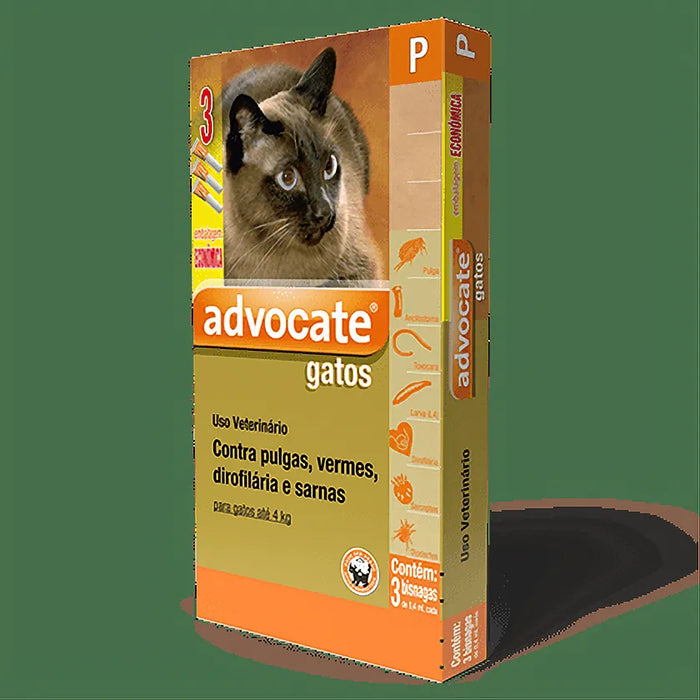 Advocate Pipeta - Gatos até 4kg (conjuntos de 3 pipetas) - PetDoctors - Loja Online