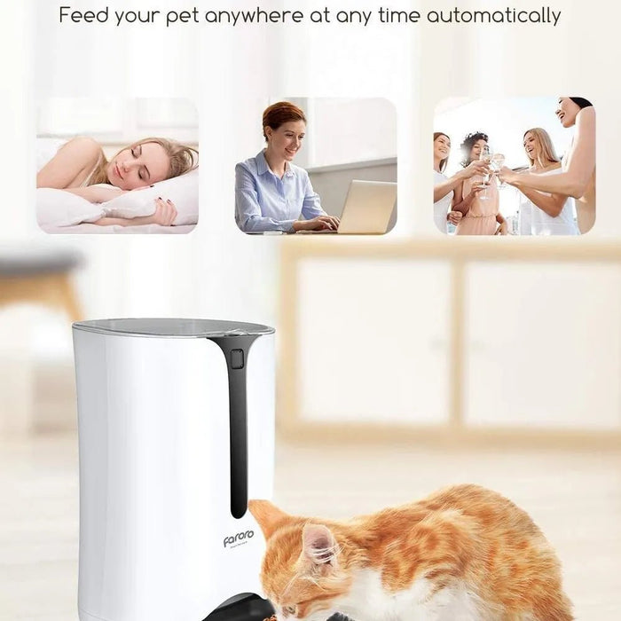 Alimentador Automático - Comedouro para Gatos ou Cães, com Temporizador, Ecrã LCD, Controlo de Porções - 7 litros - Até 4 refeições diárias - PetDoctors - Loja Online