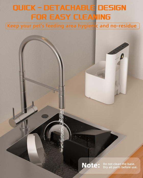 Alimentador automático para gatos com câmera de vigilância, dispensador de ração de 4 litros com programa de alimentação personalizado, gravação de voz de 15 segundos, alimentação dupla e brinquedo a laser. - PetDoctors - Loja Online