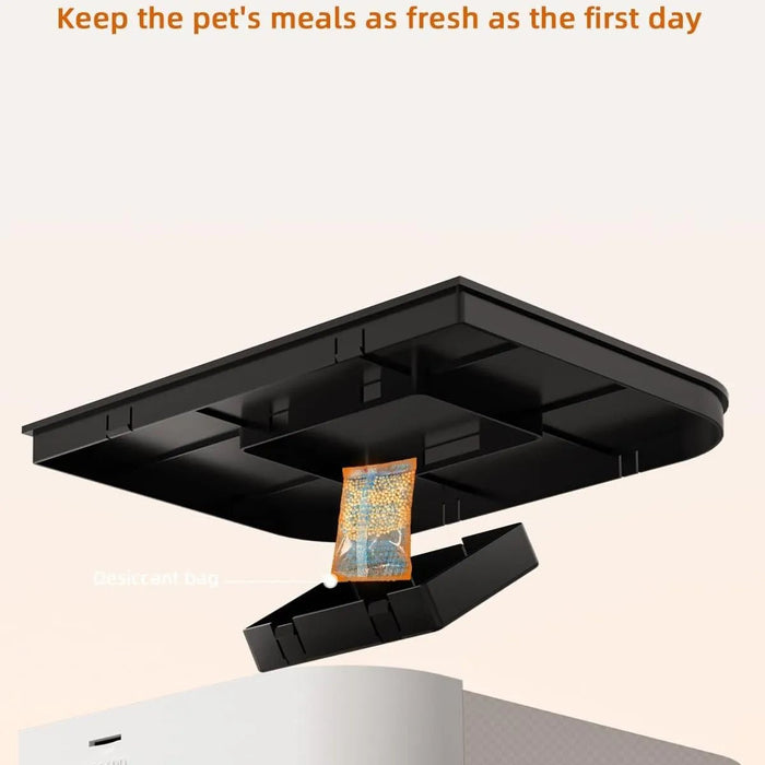 Alimentador automático para gatos com câmera de vigilância, dispensador de ração de 4 litros com programa de alimentação personalizado, gravação de voz de 15 segundos, alimentação dupla e brinquedo a laser. - PetDoctors - Loja Online