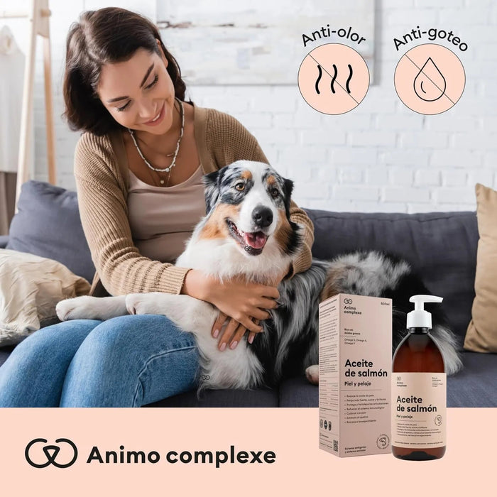 ANIMO - COMPLEXE | Óleo de salmão para cães | rico em ômega 3, 6 e 9 | Melhora e reduz a queda de pelo - PetDoctors - Loja Online
