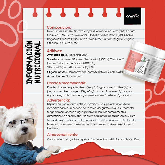 Antiparasitário em pó para cães e gatos, com sabor a frango, proteção natural formulado com ingredientes naturais, vitaminas grupo B e zinco (100 gramas) - PetDoctors - Loja Online