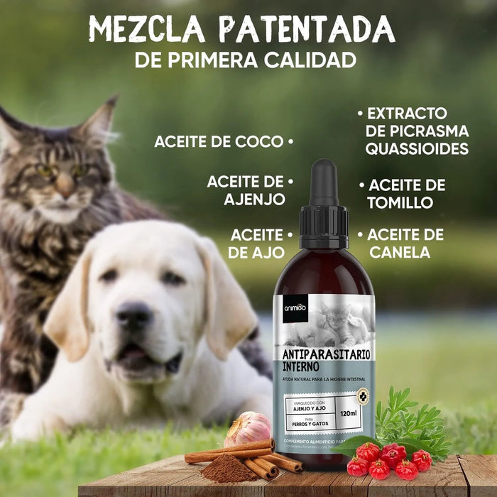 Antiparasitário interno para cães e gatos - 120 ml - solução líquida para desparasitação interna - PetDoctors - Loja Online