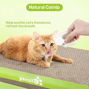 Arranhador para gatos com erva - gateira, tapete arranhador, suporte de bambu natural, com 4 ventosas resistentes e substituíveis - PetDoctors - Loja Online