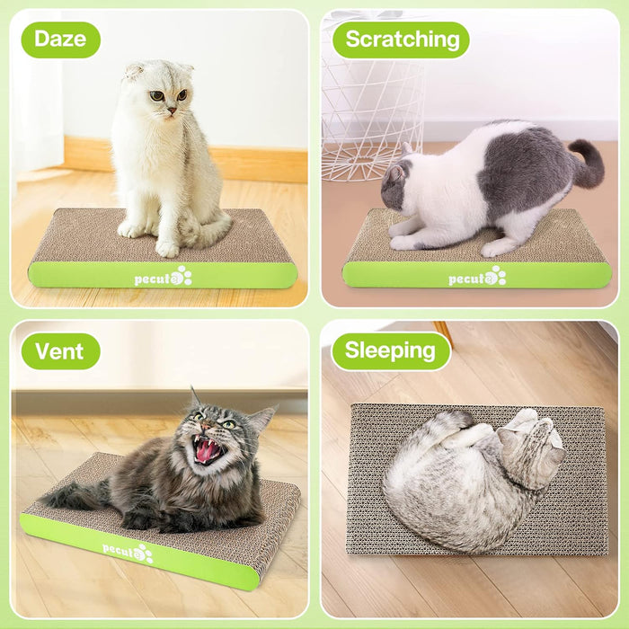 Arranhador para gatos com erva - gateira, tapete arranhador, suporte de bambu natural, com 4 ventosas resistentes e substituíveis - PetDoctors - Loja Online