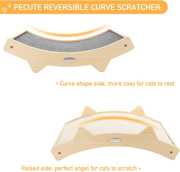 Arranhador / Raspador para gatos com frente e verso em sisal e estrutura de madeira - PetDoctors - Loja Online