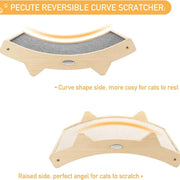 Arranhador / Raspador para gatos com frente e verso em sisal e estrutura de madeira - PetDoctors - Loja Online