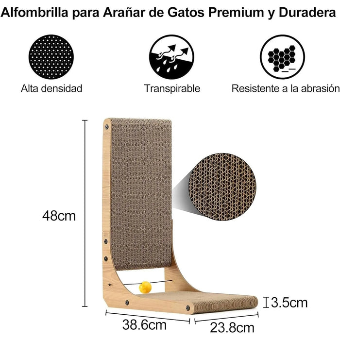 Arranhador / Raspador para gatos em forma de L - PetDoctors - Loja Online